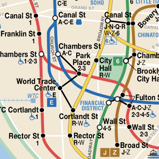Map of NYC Subway icon