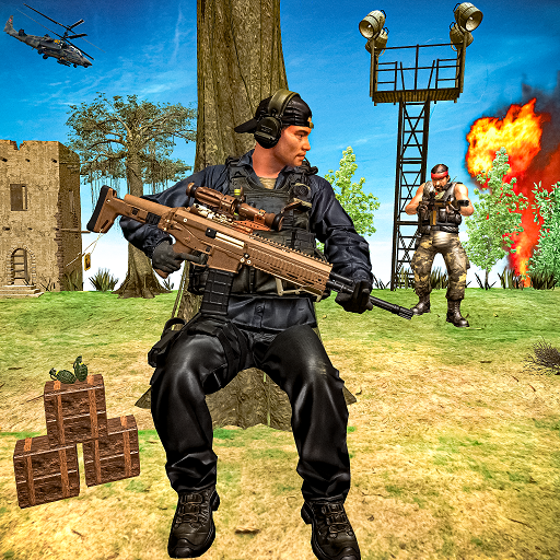 Elite Commando shooting strike icon