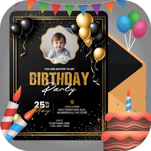 Birthday Invitation Card Maker icon