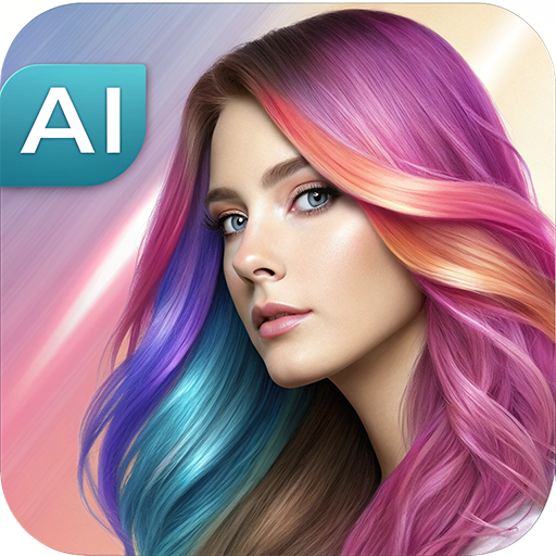 Virtual Change Hair Color AI icon